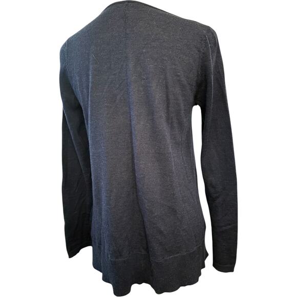 Eileen Fisher Merino Wool Alpaca and Tencel Blend Sweater, Blue, Small Petite - Picture 2 of 4